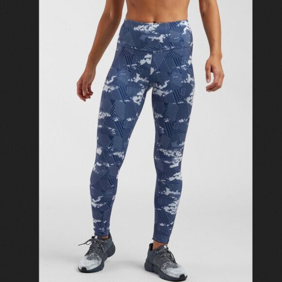 oiselle Roll With It Bird Hug Tights 6 Cirrus Print / Grounded - Picture 2 of 11